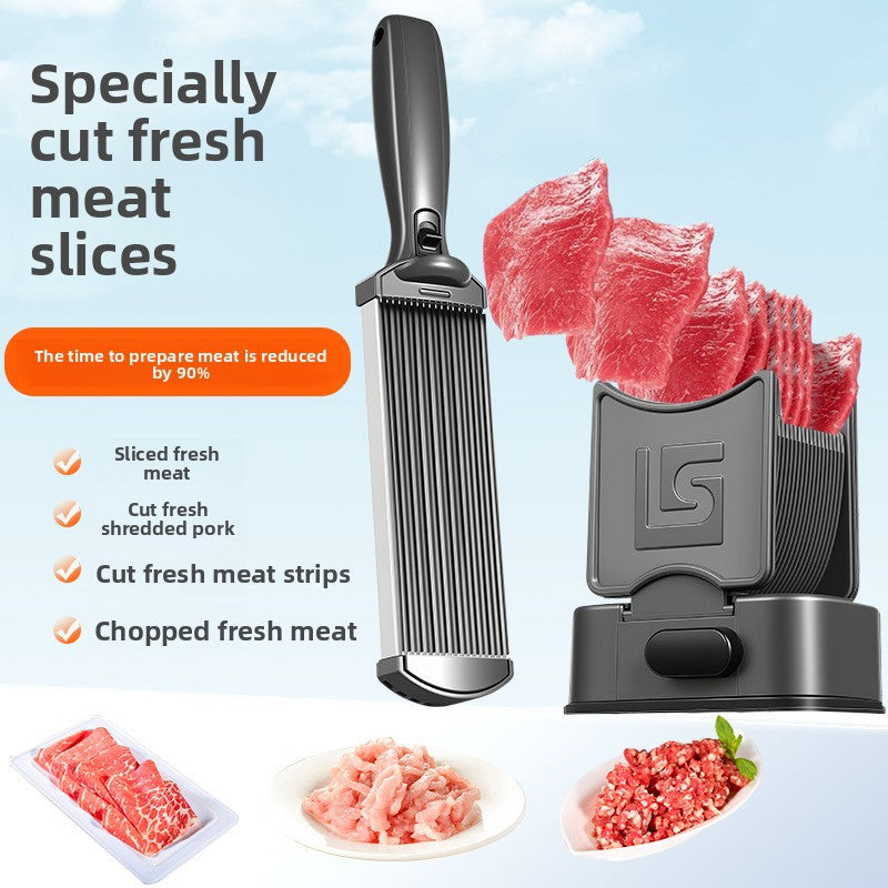 Manual Meat Slicer & Shredder Stainless Steel, No Electricity