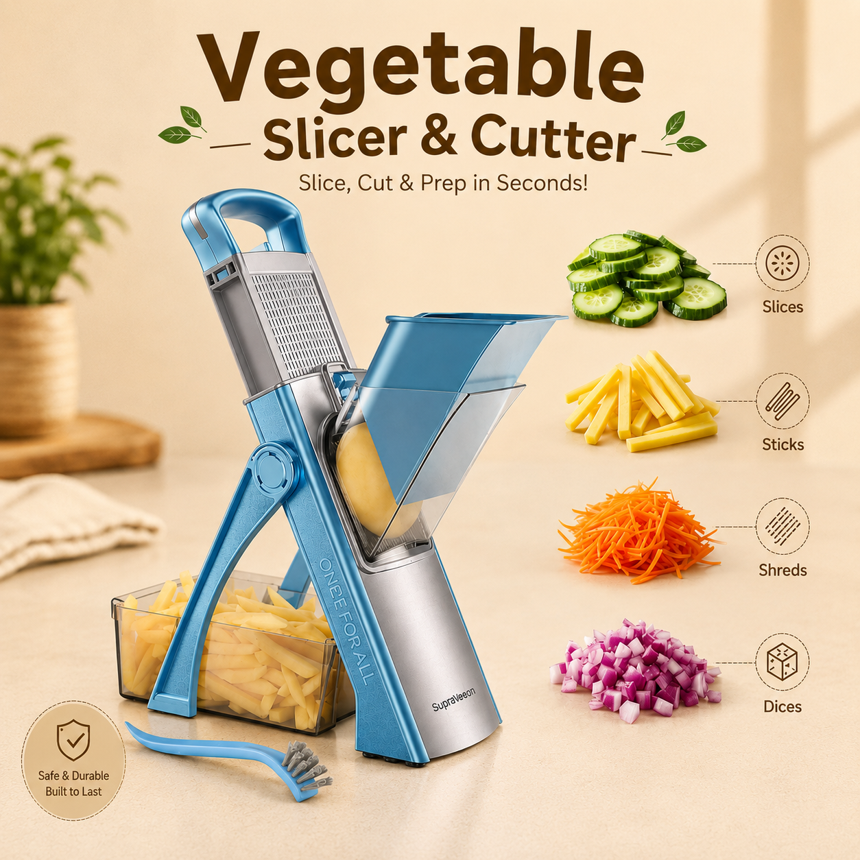 4th Generation Multifunction Vegetable Slicer & Cutter