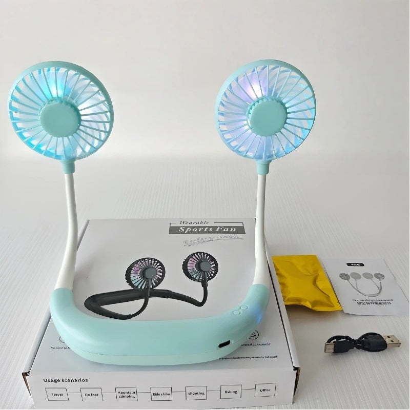Foldable USB Rechargeable Neck Fan Hands-Free Portable with 3-Speed Cooling