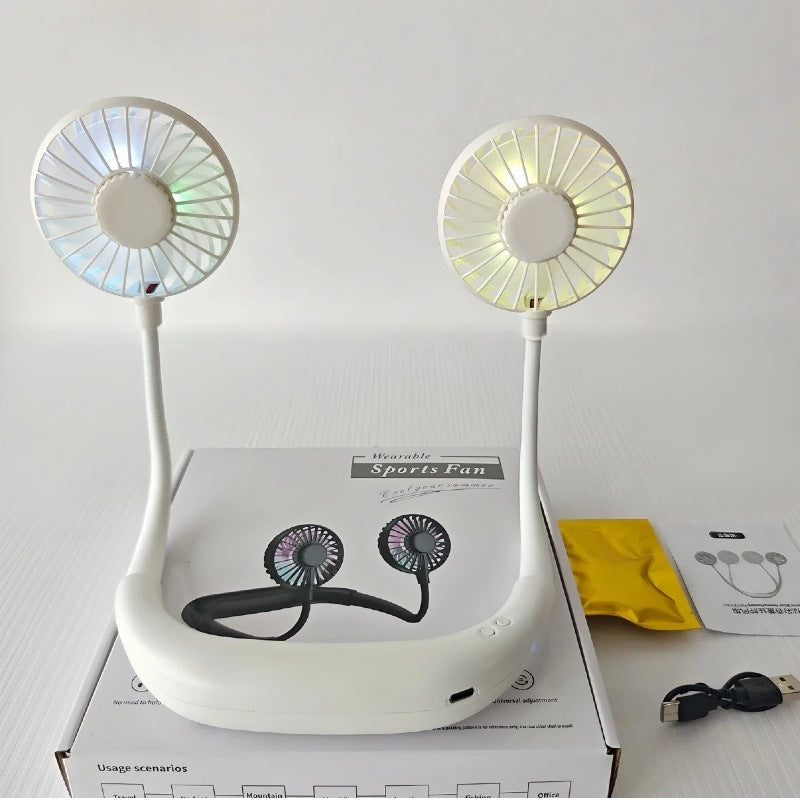 Foldable USB Rechargeable Neck Fan Hands-Free Portable with 3-Speed Cooling